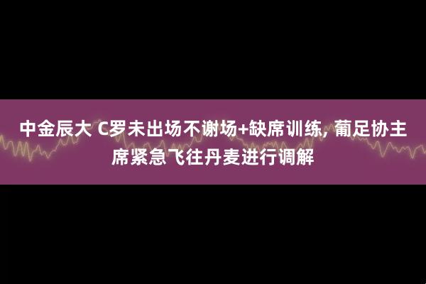 中金辰大 C罗未出场不谢场+缺席训练, 葡足协主席紧急飞往丹麦进行调解